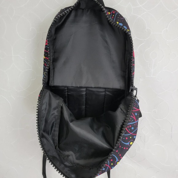 Mojo Kids Bag One Size Multicolor Black Skull Graphic Print Zip Closure Backpack - Picture 3 of 6